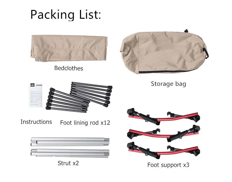 WESTTUNE Camping Cot – Portable Folding Bed, Ultralight Aluminum Alloy Sleeping Cot for Outdoor Hiking, Backpacking & Travel