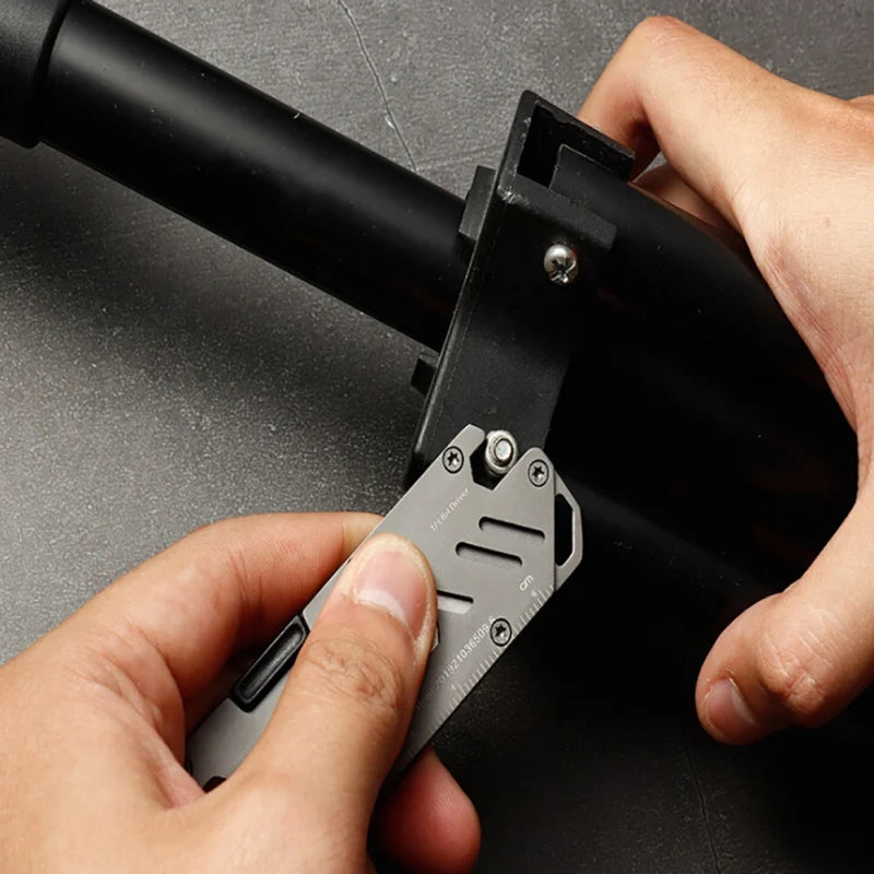 Stainless Steel EDC Folding Utility Knife – Multi-Function Paper Cutter, Bottle Opener & Wrench for Camping & Hiking