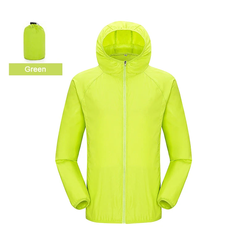 LNGXO Hiking Waterproof Jacket – Unisex Quick-Dry Windbreaker for Camping, Running, and Outdoor Sports