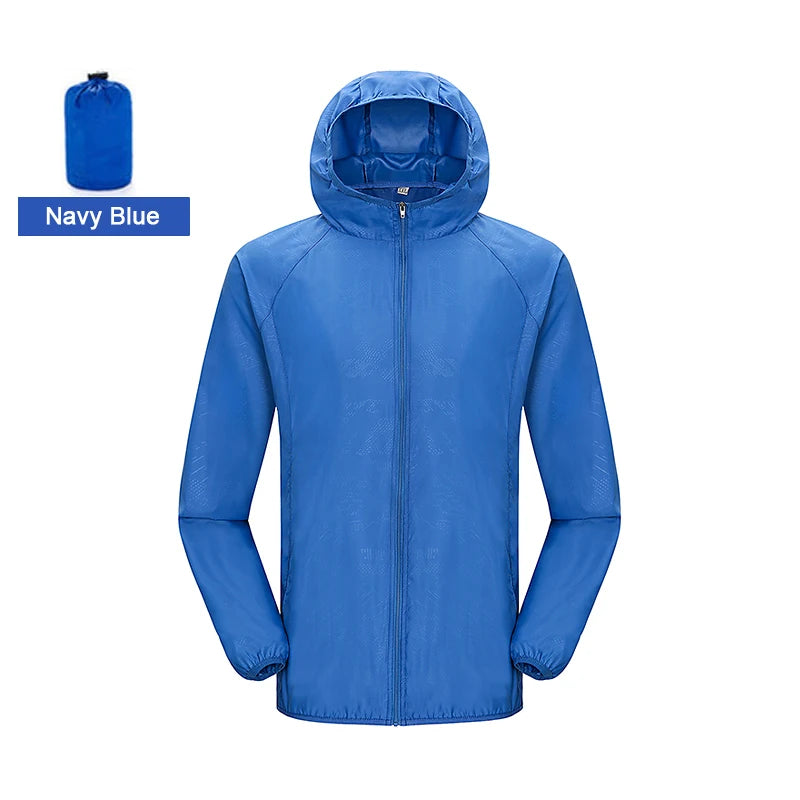 LNGXO Hiking Waterproof Jacket – Unisex Quick-Dry Windbreaker for Camping, Running, and Outdoor Sports