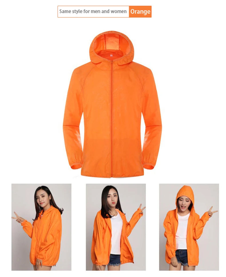 LNGXO Hiking Waterproof Jacket – Unisex Quick-Dry Windbreaker for Camping, Running, and Outdoor Sports