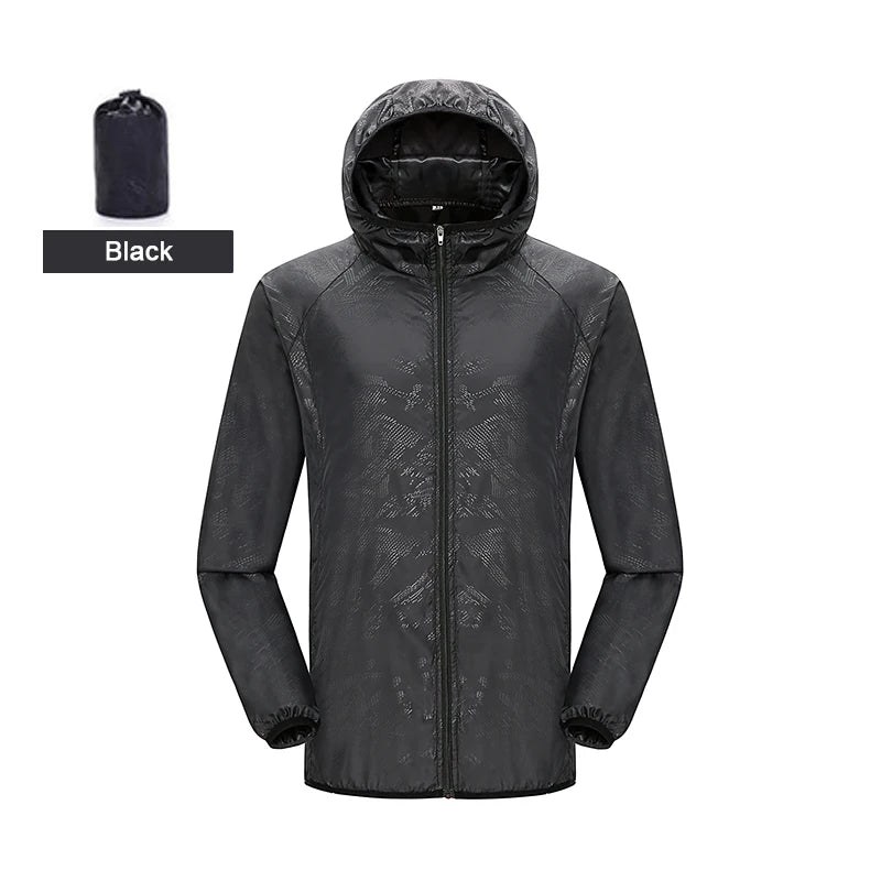 LNGXO Hiking Waterproof Jacket – Unisex Quick-Dry Windbreaker for Camping, Running, and Outdoor Sports