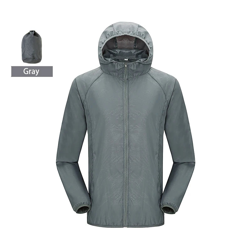 LNGXO Hiking Waterproof Jacket – Unisex Quick-Dry Windbreaker for Camping, Running, and Outdoor Sports