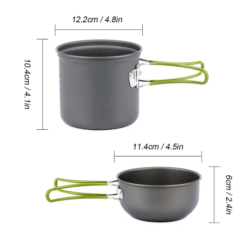 Ultralight Camping Pots Cookware Set