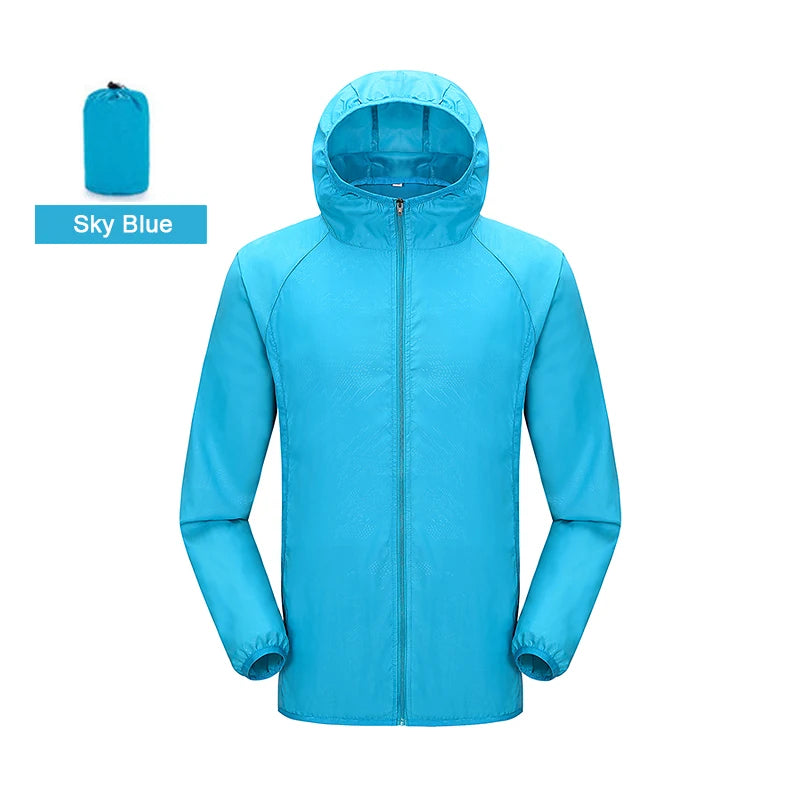 LNGXO Hiking Waterproof Jacket – Unisex Quick-Dry Windbreaker for Camping, Running, and Outdoor Sports