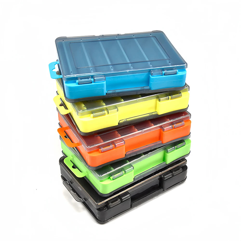 Double-Sided Fishing Tackle Box with 12 Cells