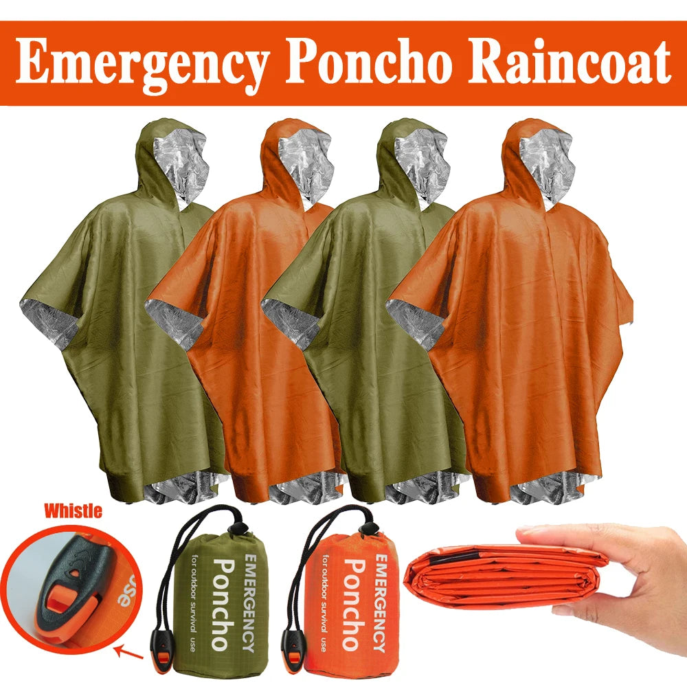 Aluminum Film Disposable Emergency Water Proof Raincoat