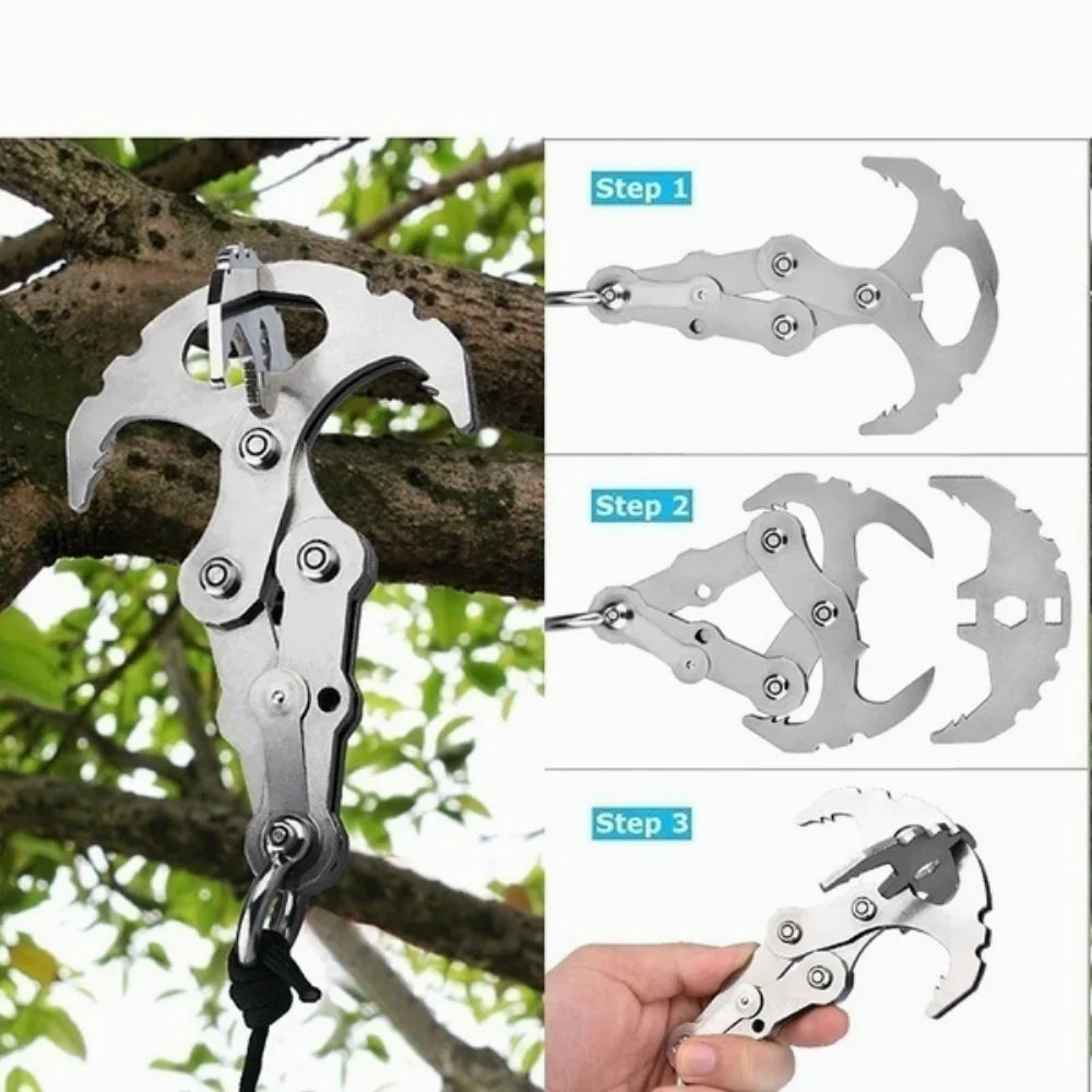 Folding Grappling Hook - Multifunctional Survival Climbing Claw