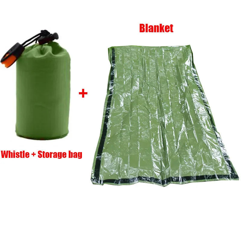 Portable  Portable Waterproof Emergency Survival Sleeping Bag – Thermal Bivy Sack for Hiking, Camping, and First Aid Rescue KitWaterproof Emergency Survival Sleeping Bag Hiking Camping Gear Thermal Bivy Sack First Aid Rescue Kit Mylar Blanket