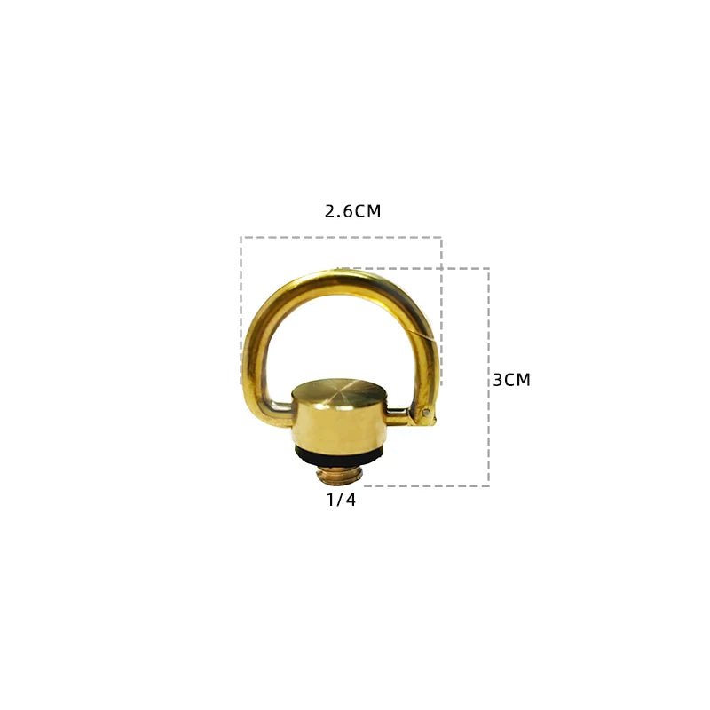 Brass Camping Light Metal D-Ring Screw – 1/4"