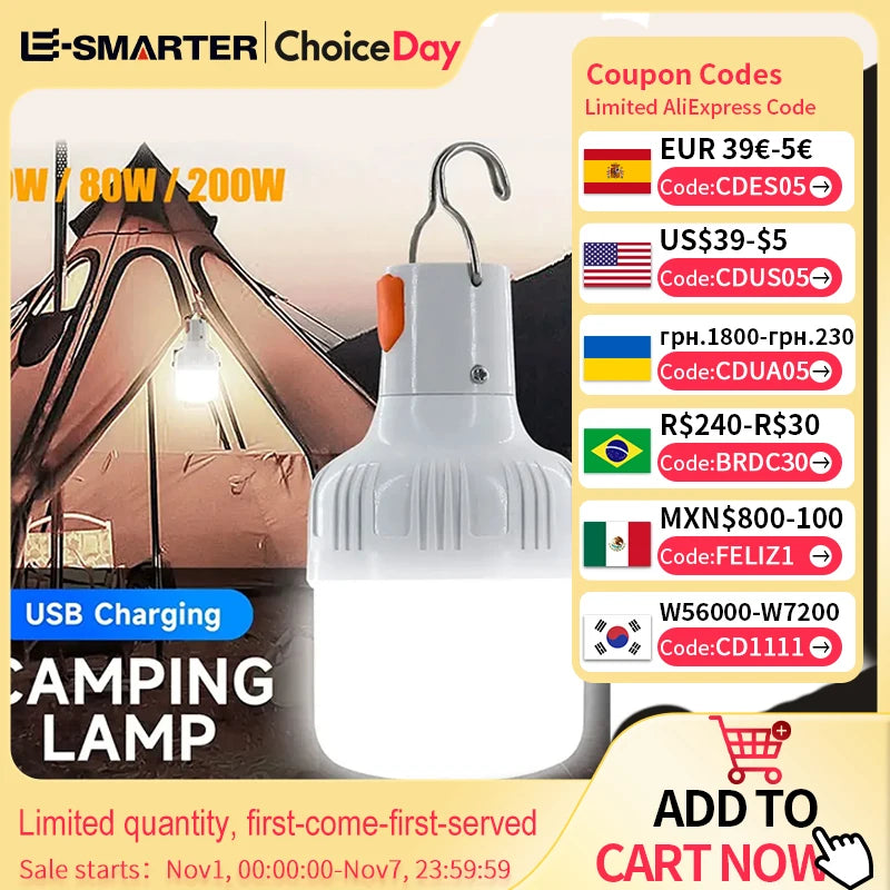 Rechargeable Portable Camping Light Lanterns