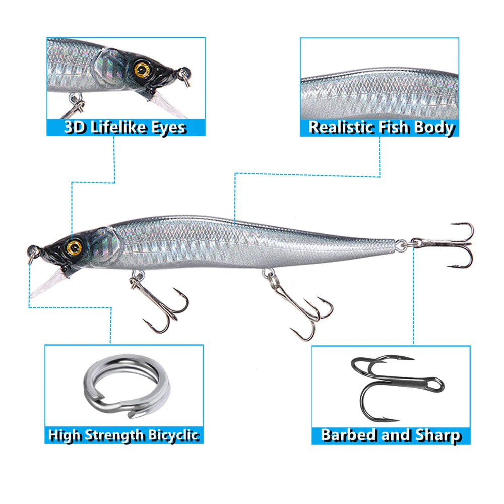 1PCS 115mm 14g Minnow Fishing Lure
