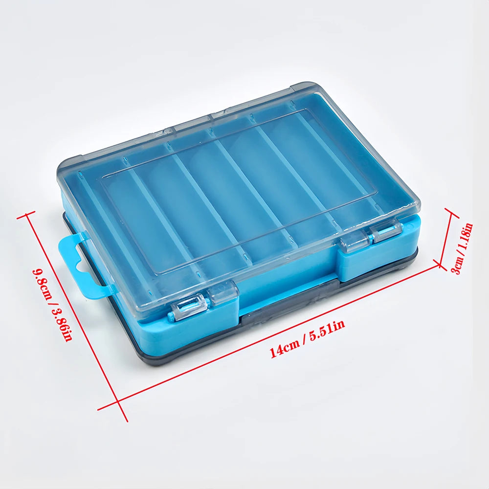 Double-Sided Fishing Tackle Box with 12 Cells