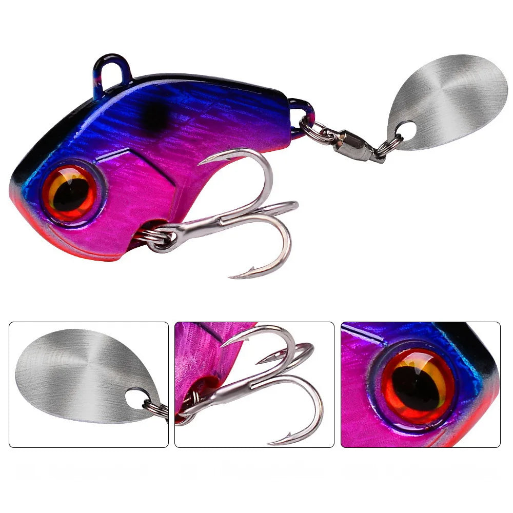 Fishing Lures - Wobble Rotating Metal Vibration Bait