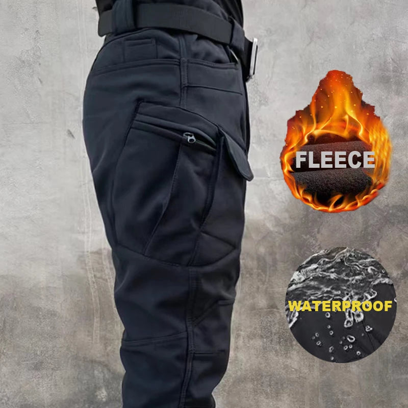 Men’s Winter Waterproof Climbing, Skiing, Trekking, and Tactical Sharkskin Cargo Pants & Jackets