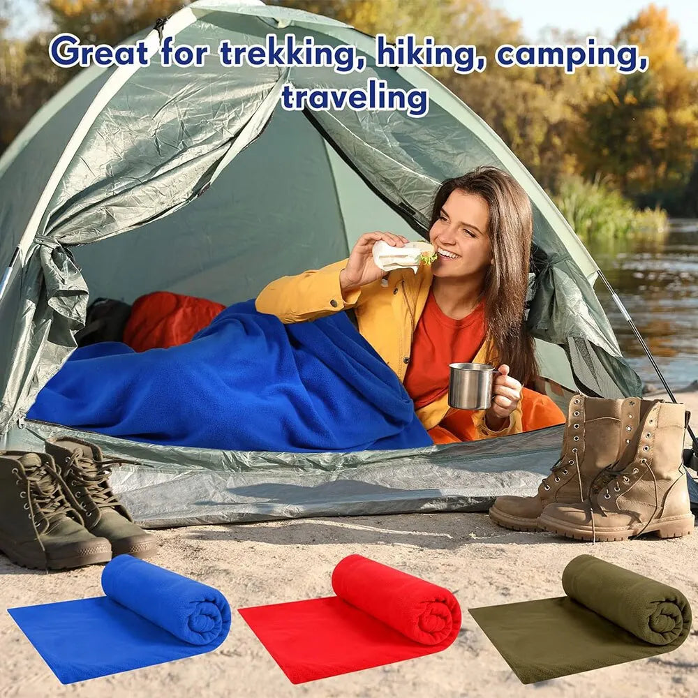 Fleece Sleeping Bag – Portable Ultra-Light Polar Travel Sheets for Outdoor Camping and Warm Sleeping Bag Liner