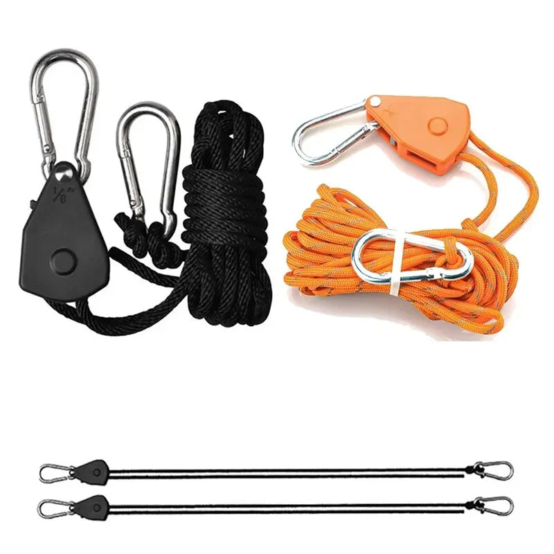 5m Adjustable 8-inch Lanyard Hanging Pulley for Outdoor Use