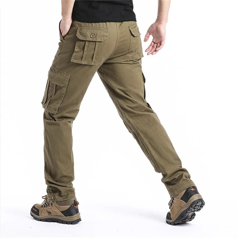 Large Pocket Loose Overalls – Men's Outdoor Sports Jogging Tactical Pants