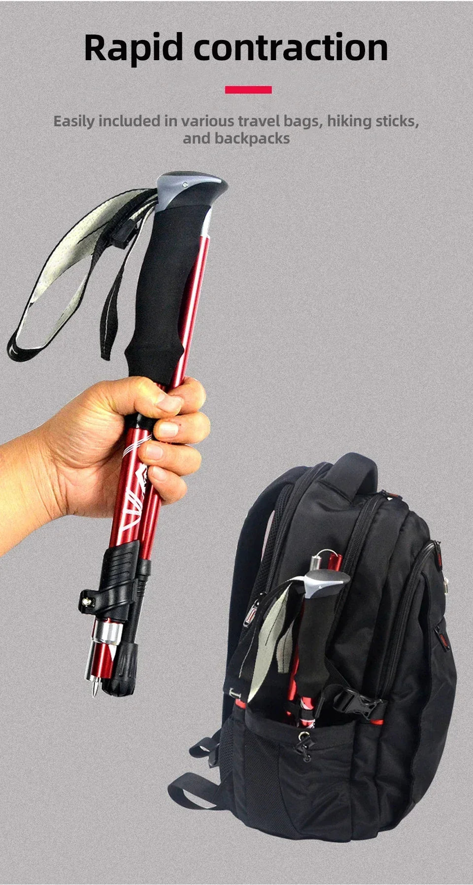 5-Section Telescopic Trekking Pole