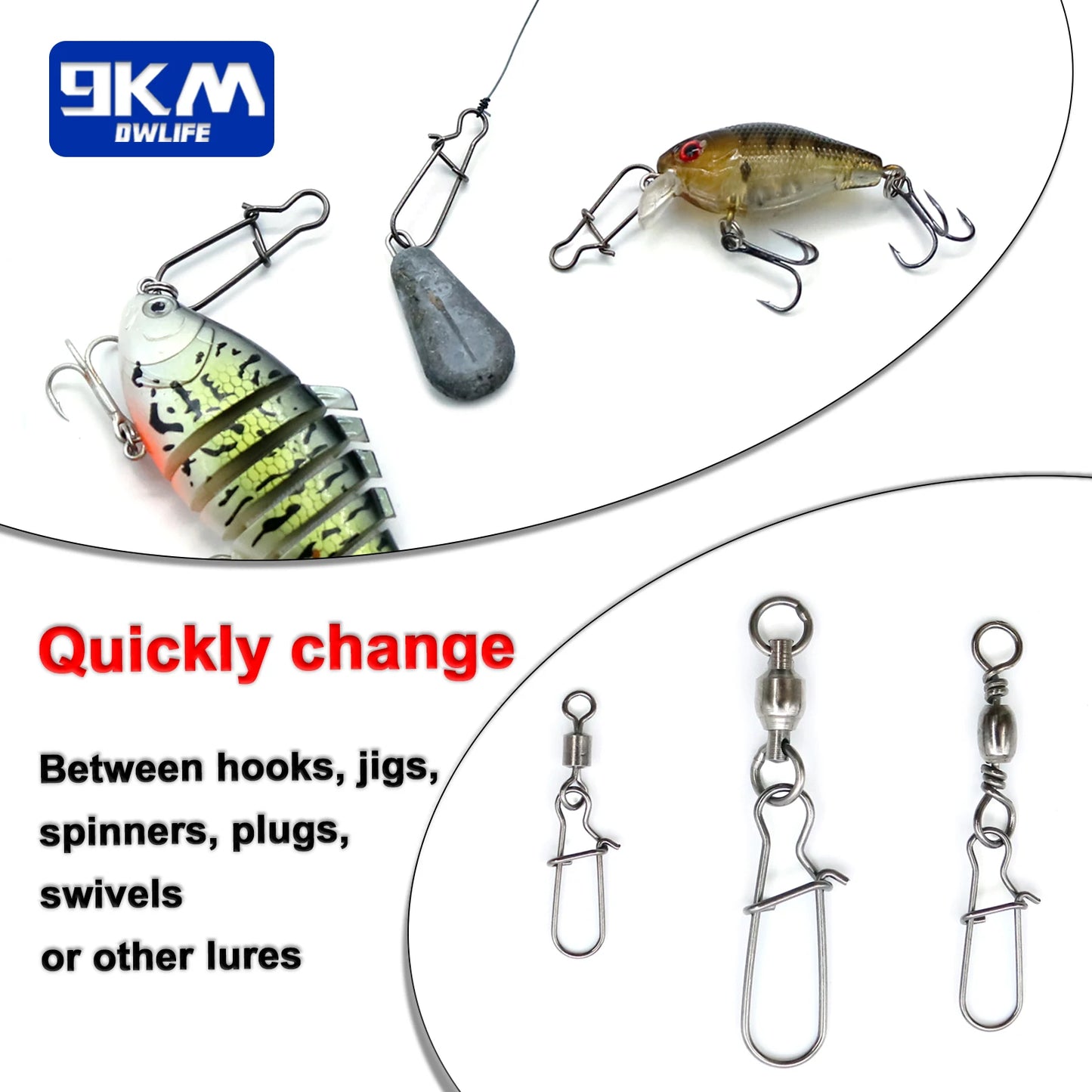 Fishing Snaps Fast Lock Clips