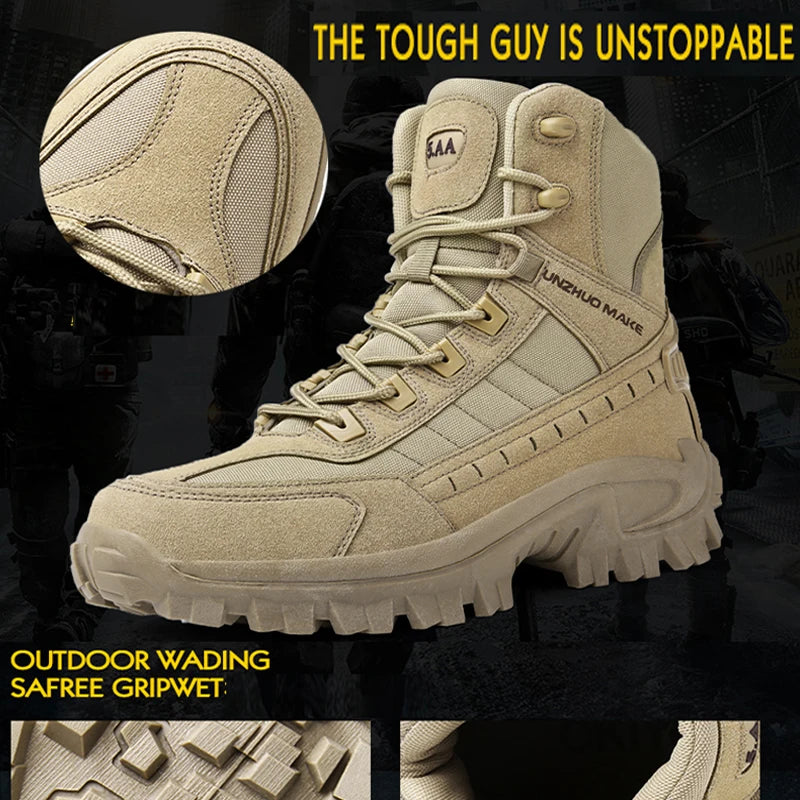 Shock-absorbing Non-slip Men's Tactical Hiking Boots,