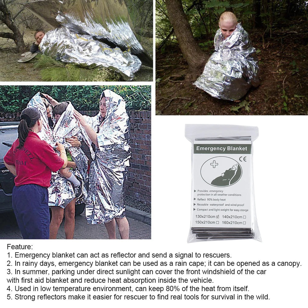 Sliver Thermal Rescue  Emergency Blanket