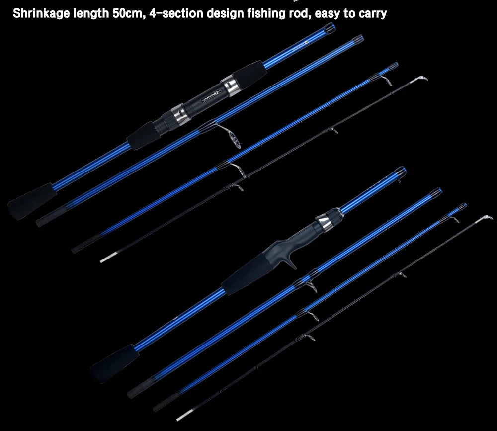 FELENHAI Baitcasting/Spinning Travel Fishing Rod