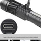 High-Power LED Tactical Flashlight with Zoom and USB Rechargeable Battery