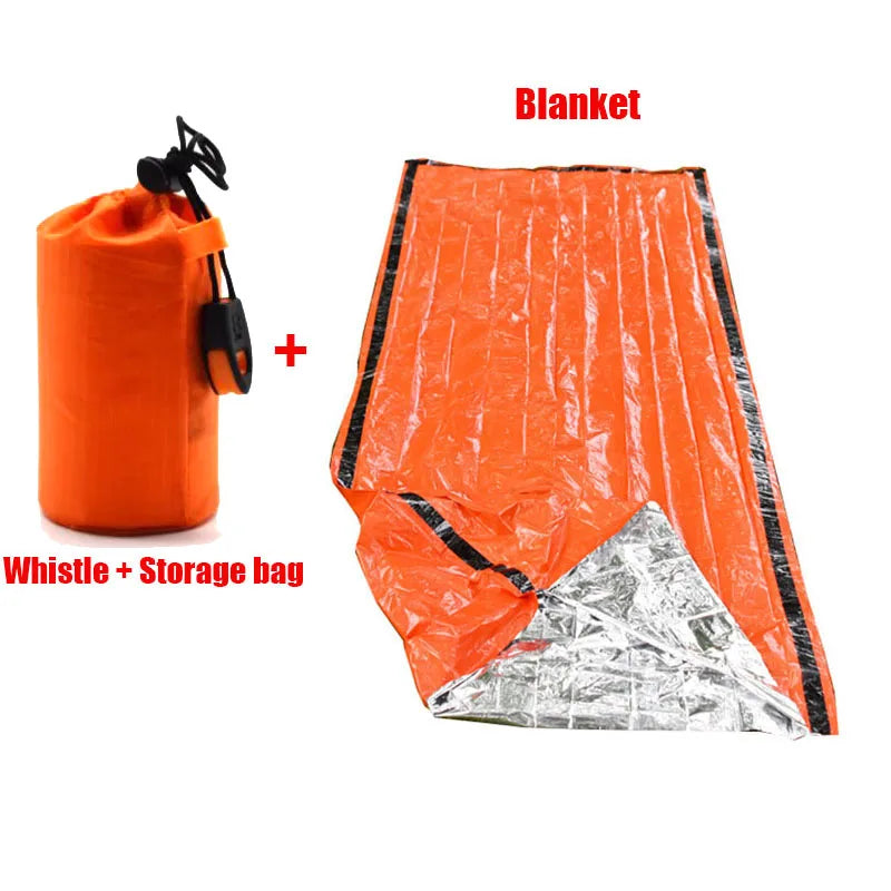 Portable  Portable Waterproof Emergency Survival Sleeping Bag – Thermal Bivy Sack for Hiking, Camping, and First Aid Rescue KitWaterproof Emergency Survival Sleeping Bag Hiking Camping Gear Thermal Bivy Sack First Aid Rescue Kit Mylar Blanket