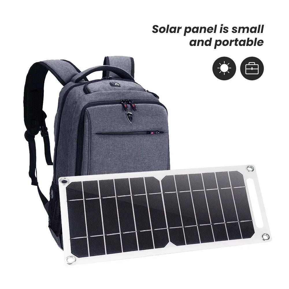 USB 5V Solar Panel System with Camping Charging for Power Banks and Mobile Phones