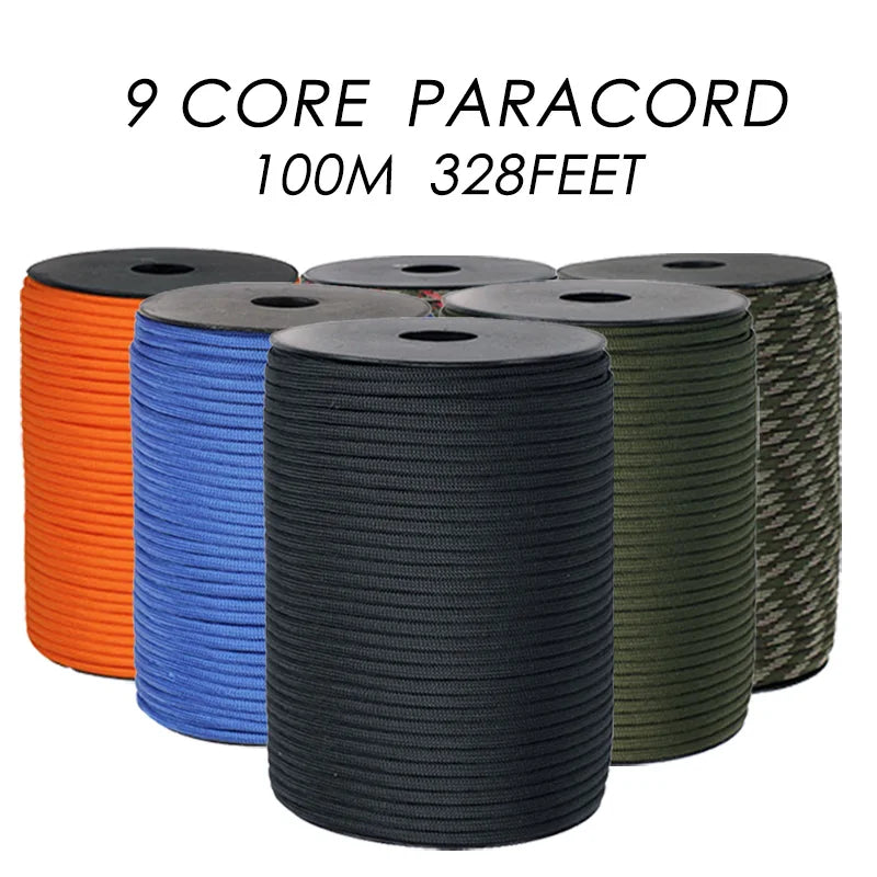 9-Core 550 Paracord Cord 100M (328 Feet)