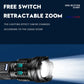 High-Power LED Tactical Flashlight with Zoom and USB Rechargeable Battery