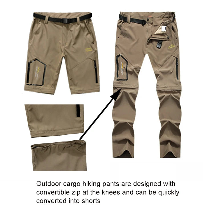 Men’s Hiking Pants – Convertible Quick-Dry Lightweight Zip-Off Outdoor Travel, Camping, & Fishing Pants