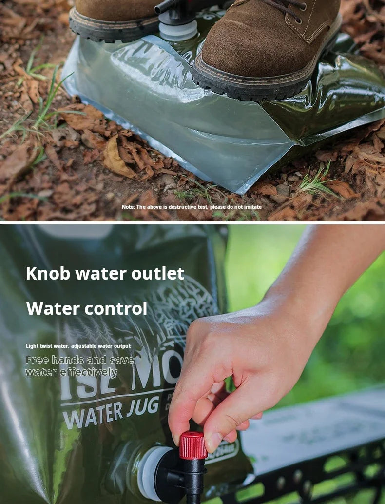 Outdoor Collapsible Water Bag with Faucet – 7.5L/8L Large Capacity Portable Water Bag for Camping and Outdoor Activities