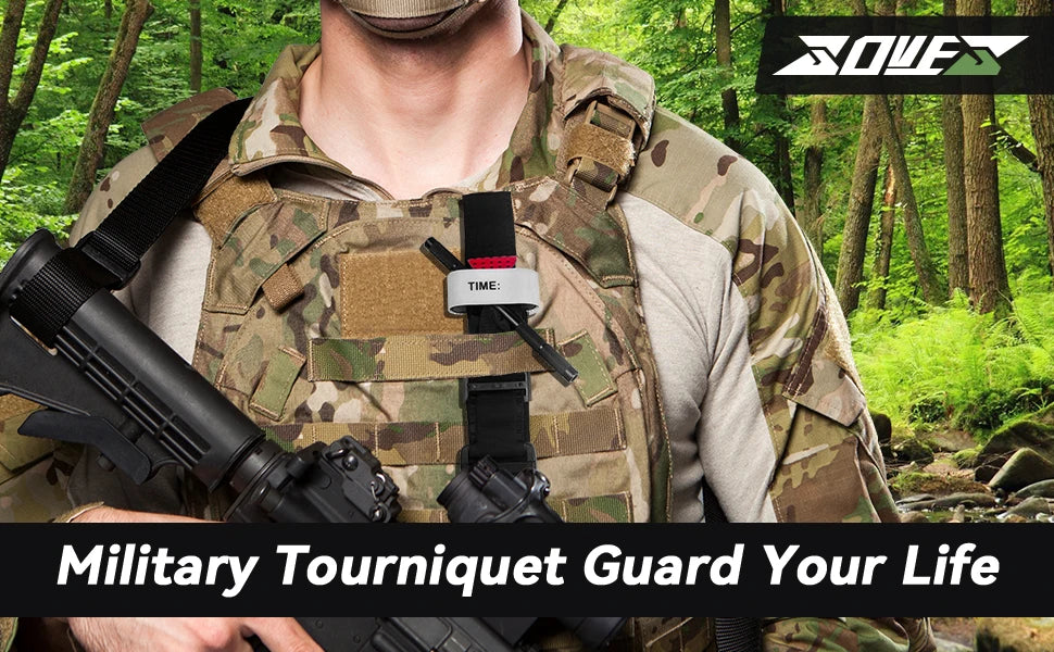 Tactical Emergency Tourniquet - Single-Handed First Aid Strap