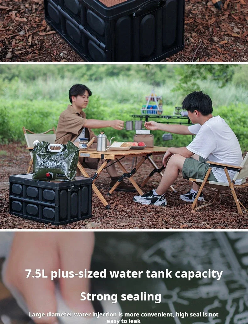 Outdoor Collapsible Water Bag with Faucet – 7.5L/8L Large Capacity Portable Water Bag for Camping and Outdoor Activities