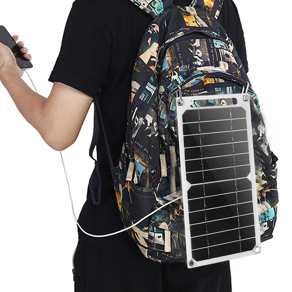 USB 5V Solar Panel System with Camping Charging for Power Banks and Mobile Phones