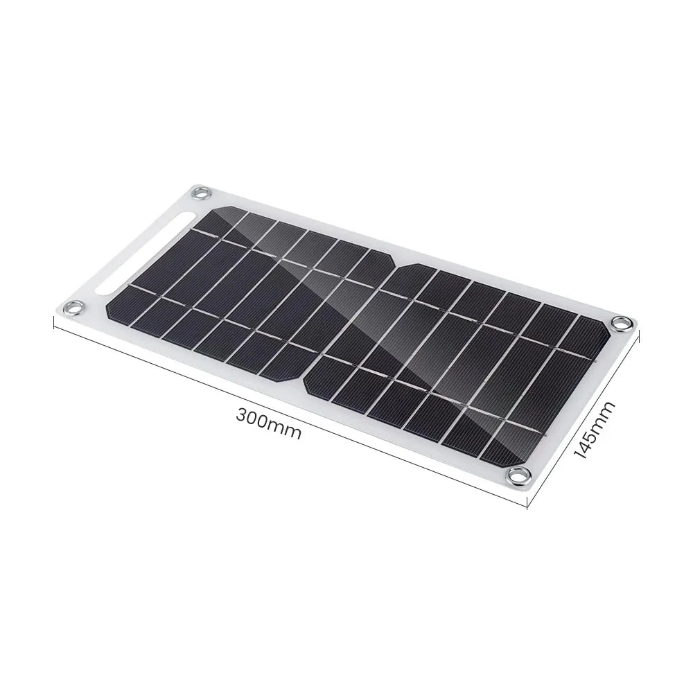 USB 5V Solar Panel System with Camping Charging for Power Banks and Mobile Phones