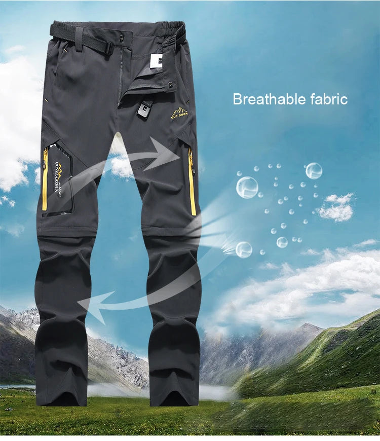 Men’s Hiking Pants – Convertible Quick-Dry Lightweight Zip-Off Outdoor Travel, Camping, & Fishing Pants