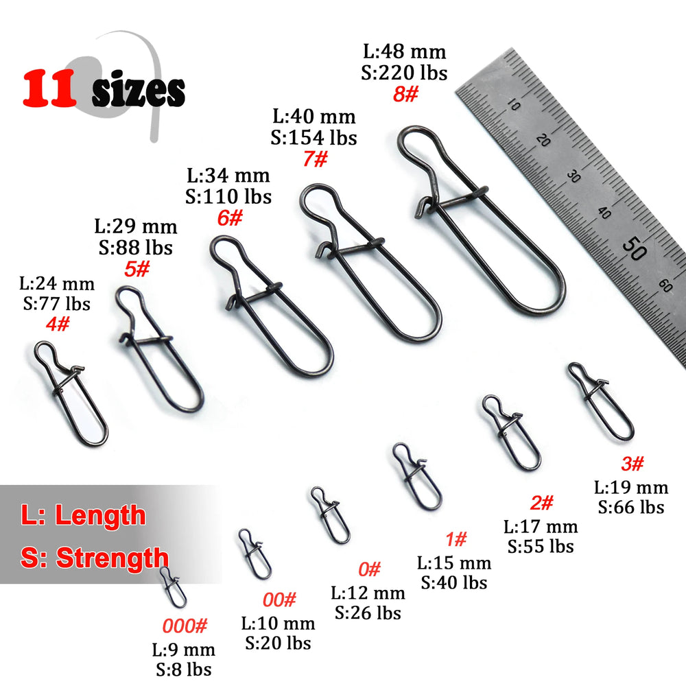 Fishing Snaps Fast Lock Clips