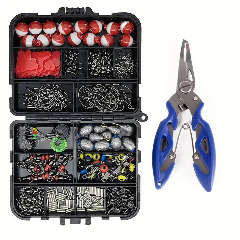 Fishing Accessories Set with Tackle Box (263 Pieces)