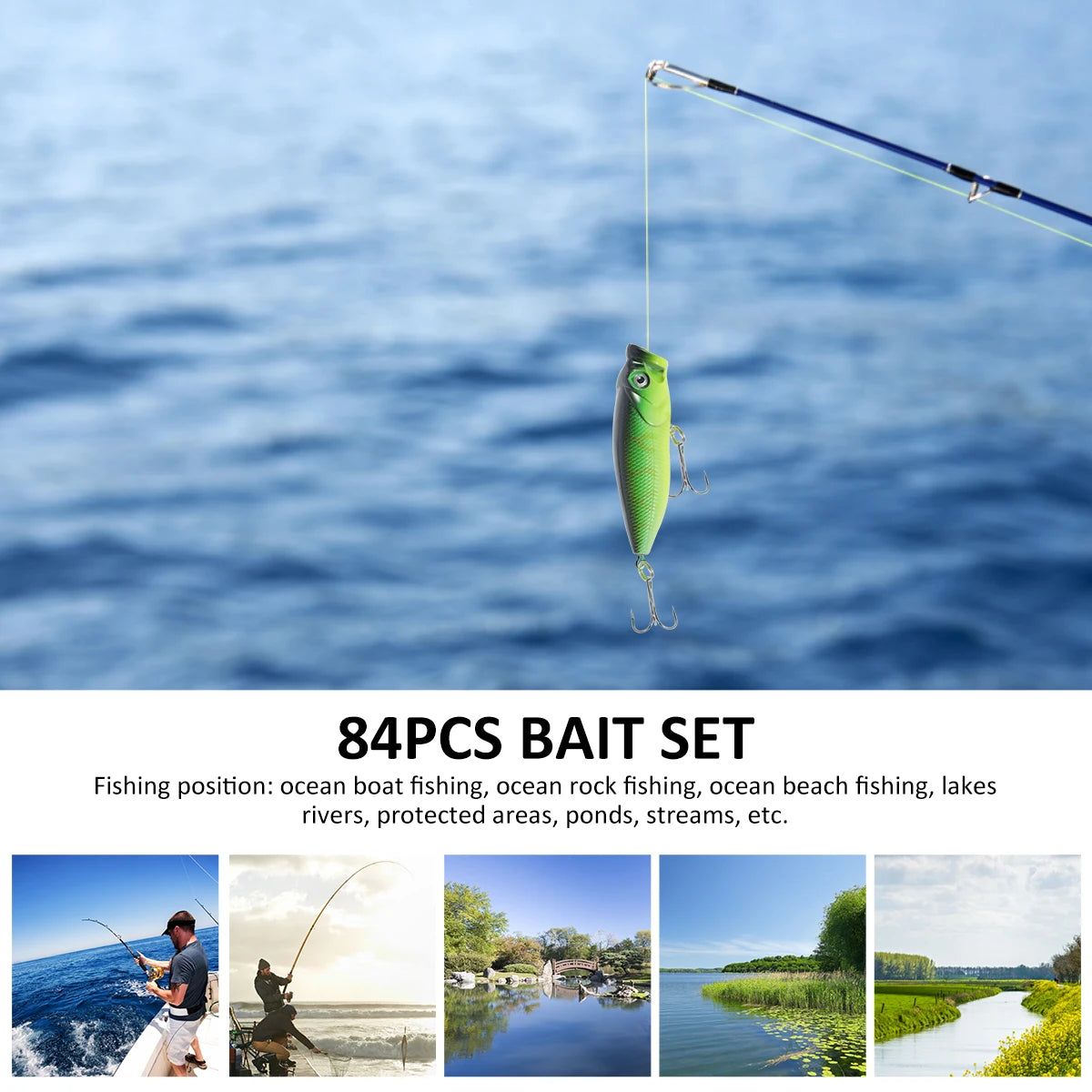 Fishing Lure Set for Beginners Soft and Hard Lure Baits Set