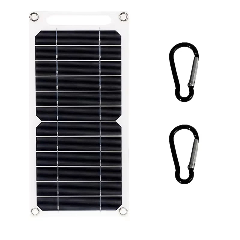 USB 5V Solar Panel System with Camping Charging for Power Banks and Mobile Phones