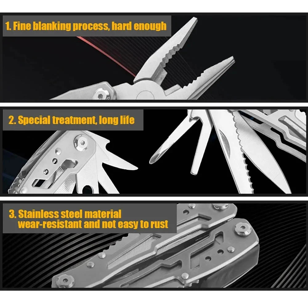 Multi-Tool Pocket Knife & Pliers – Folding Mini Portable Tactical Hunting and Survival Tool