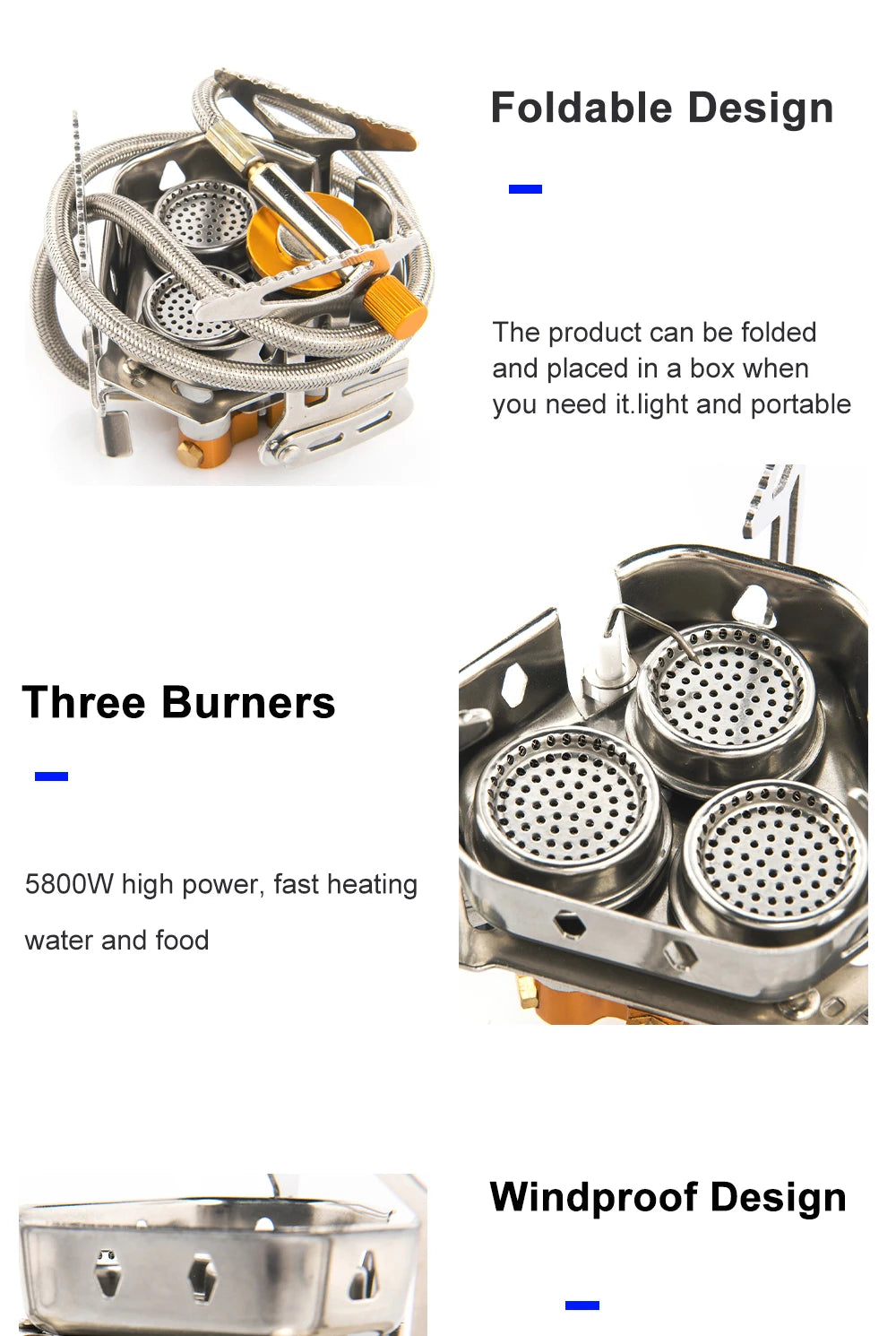 Widesea Camping Tourist Burner – Big Power Gas Stove