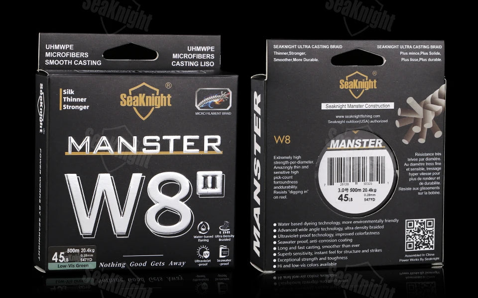 SeaKnight NEW MANSTER/MONSTER W8II 8-Strand Braided Fishing Line