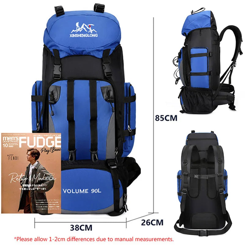 90L Waterproof Hiking & Camping Backpack