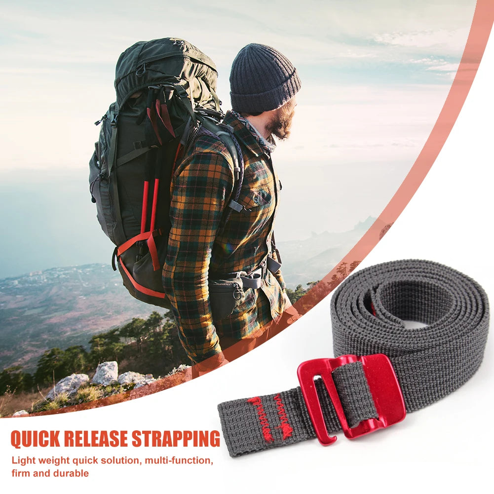 Outdoor Travel Backpack Nylon Tape Rope With Quick Release Hook