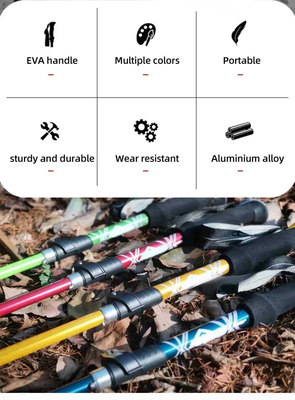 5-Section Telescopic Trekking Pole