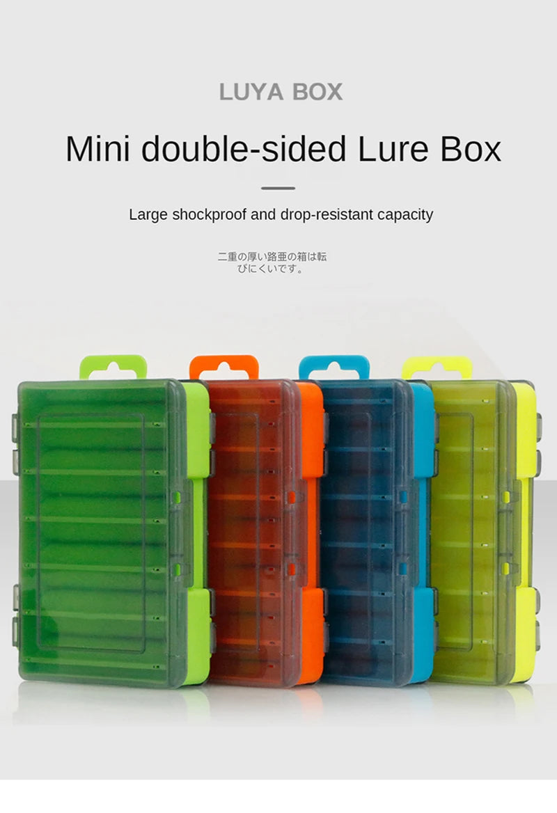 Double-Sided Fishing Tackle Box with 12 Cells